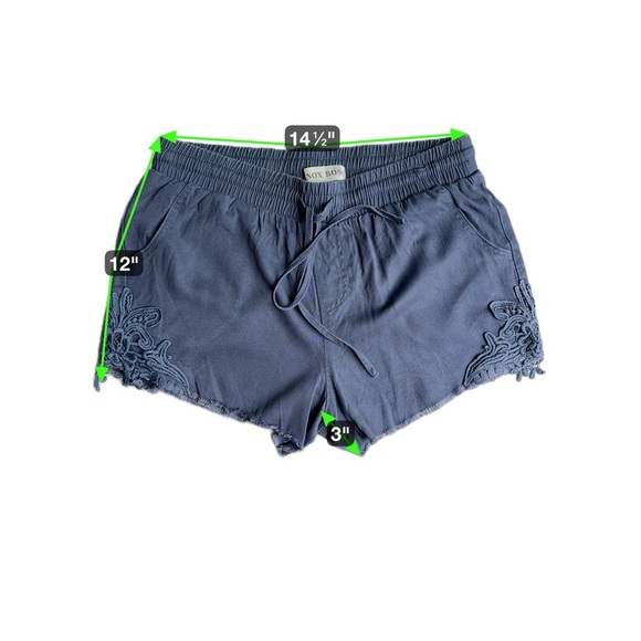 Knox Rose Rayon High Rise Shorts with Lace Detail Size S - Picture 7 of 8